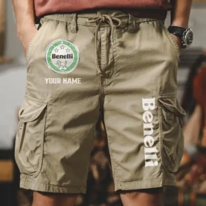 Benelli Men Pocket Workwear Shorts, Pants For Benelli Fan CAR454051625026 - Khaki