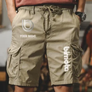 Bimota Men Pocket Workwear Shorts, Pants For Bimota Fan CAR454051625027 - Khaki