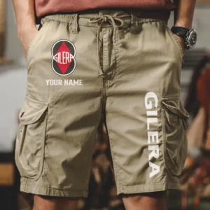 Gilera Men Pocket Workwear Shorts, Pants For Gilera Fan CAR454051625031 - Khaki