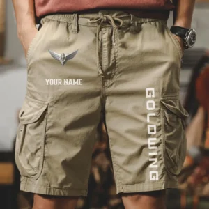 Honda Goldwing Men Pocket Workwear Shorts, Pants For Honda Goldwing Fan CAR454051625032 - Khaki