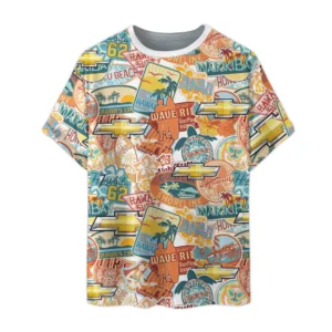 Chevrolet Vintage T-Shirt For Men, All Over Print Shirt For Chevrolet Fan CAR202031225341