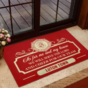 Luton Town Doormat, All Over Print Doormat Luton Town - Red DEPL05082039