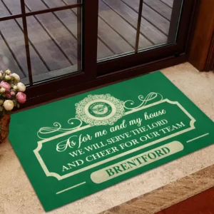 Brentford Doormat, All Over Print Doormat Brentford - Green DEPL05082041