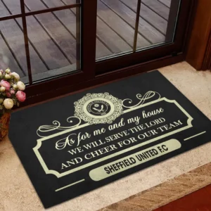 Sheffield United Doormat, All Over Print Doormat Sheffield United - Black DEPL05082052