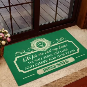 Sheffield United Doormat, All Over Print Doormat Sheffield United - Green DEPL05082052
