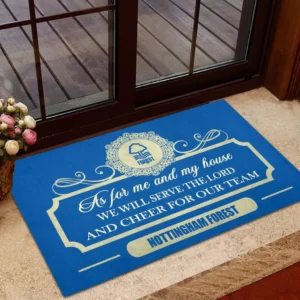 Nottingham Forest Doormat, All Over Print Doormat Nottingham Forest - Blue DEPL05082055