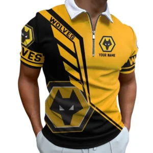 Wolverhampton Zipper Polo Shirt, All Over Print Zipper Polo Shirt Wolverhampton DEPL6305122038