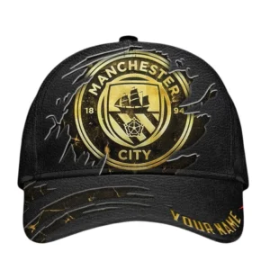 Manchester City Classic Cap, All Over Print Classic Cap Manchester City - Black DEPL6605162026