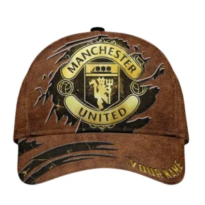 Manchester Utd Classic Cap, All Over Print Classic Cap Manchester Utd - Brown DEPL6605162027