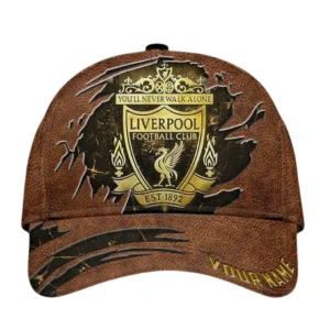 Liverpool Classic Cap, All Over Print Classic Cap Liverpool - Brown DEPL6605162044