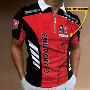Exeter City Zipper Polo Shirt, Gift For Exeter City Fan EPL09052225342