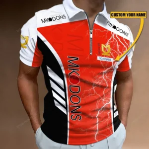 Milton Keynes Dons Zipper Polo Shirt, Gift For Milton Keynes Dons Fan EPL09052225359