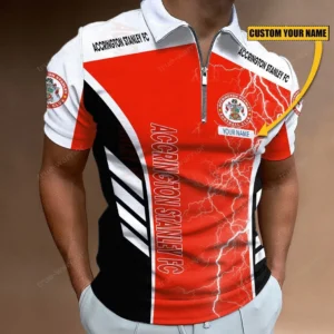 Accrington Stanley Zipper Polo Shirt, Gift For Accrington Stanley Fan EPL09052225364