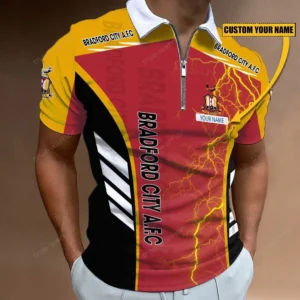 Bradford City Zipper Polo Shirt, Gift For Bradford City Fan EPL09052225384