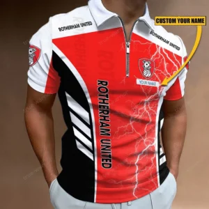 Rotherham United Zipper Polo Shirt, Gift For Rotherham United Fan EPL09052225388