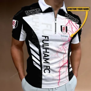 Fulham F.C Zipper Polo Shirt, Gift For Fulham F.C Fan EPL09052225420