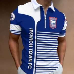 Ipswich Town Zip Polo Shirt, All Over Print Shirt For Ipswich Town Fans EPL33050225111