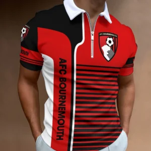 Bournemouth Zip Polo Shirt, All Over Print Shirt For Bournemouth Fans EPL33050225129