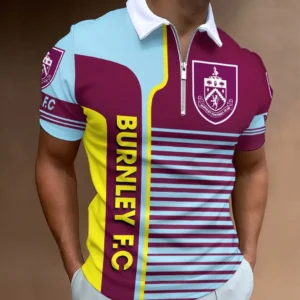 Burnley Zip Polo Shirt, All Over Print Shirt For Burnley Fans EPL33050225132