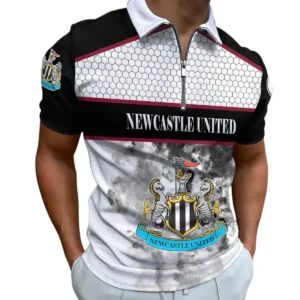 Newcastle United Zip Polo Shirt, All Over Print Shirt For Newcastle United Fans EPL34050325555