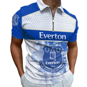 Everton Zip Polo Shirt, All Over Print Shirt For Everton Fans EPL34050325557