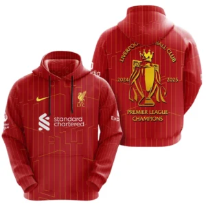 Liverpool Hoodie Premier League Champions 2025 Unisex Hoodie EPL38050525115