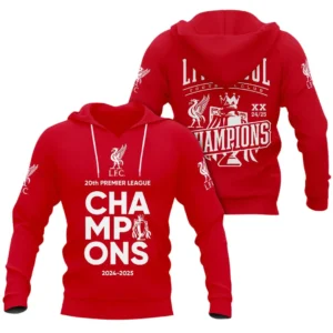 Liverpool Hoodie Premier League Champions 2025 Unisex Hoodie EPL38050525148