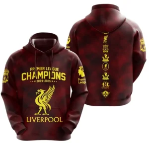 Liverpool Hoodie Premier League Champions 2025 Unisex Hoodie EPL38050525151