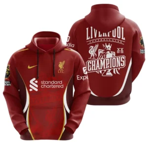 Liverpool Hoodie Premier League Champions 2025 Unisex Hoodie EPL38050525177