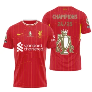 Liverpool T-Shirt Premier League Champions 2025 Unisex Shirts EPL38050525179