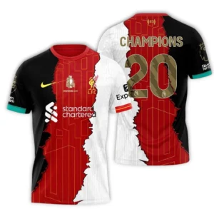 Liverpool T-Shirt Premier League Champions 2025 Unisex Shirts EPL38050525182