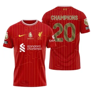 Liverpool T-Shirt Premier League Champions 2025 Unisex Shirts EPL38050525185