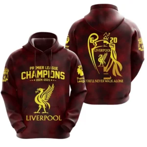 Liverpool Hoodie Premier League Champions 2025 Unisex Hoodie EPL38050525196