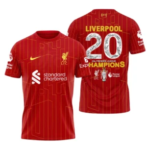 Liverpool T-Shirt Premier League Champions 2025 Unisex Shirts EPL38050525207
