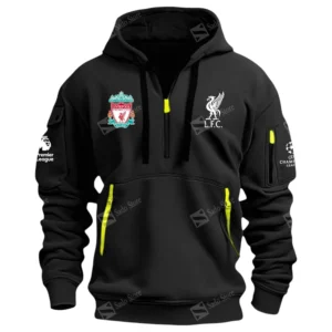 Liverpool Hoodie Half Zip Premier League Champions 2025 EPL40050825892 - Black