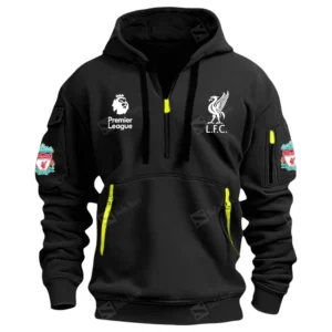 Liverpool Hoodie Half Zip Premier League Champions 2025 EPL40050825894 - Black