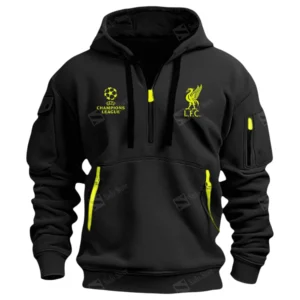 Liverpool Hoodie Half Zip Premier League Champions 2025 EPL40050825896 - Black