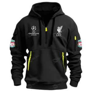 Liverpool Hoodie Half Zip Premier League Champions 2025 EPL40050825897 - Black