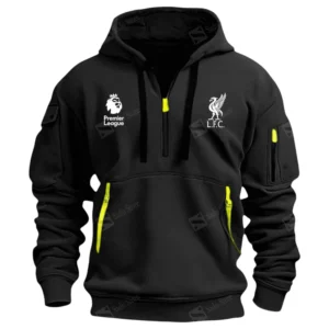 Liverpool Hoodie Half Zip Premier League Champions 2025 EPL40050825905 - Black