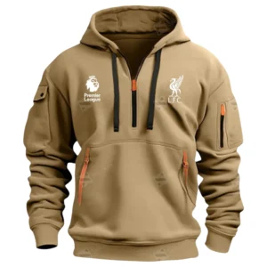Liverpool Hoodie Half Zip Premier League Champions 2025 EPL40050825905 - Khaki