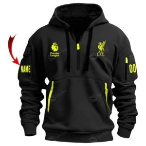 Liverpool Hoodie Half Zip Premier League Champions 2025 EPL40050825907 - Black