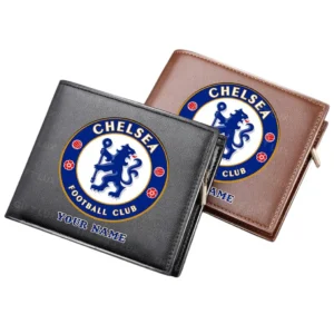 Chelsea Horizontal Leather Wallet, All Over Print Horizontal Leather Wallet Chelsea EPL4305072027 - Black
