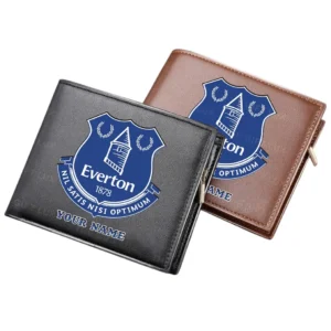 Everton Horizontal Leather Wallet, All Over Print Horizontal Leather Wallet Everton EPL4305072030 - Black
