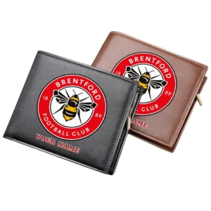 Brentford Horizontal Leather Wallet, All Over Print Horizontal Leather Wallet Brentford EPL4305072036 - Black