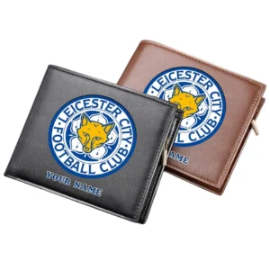 Leicester City Horizontal Leather Wallet, All Over Print Horizontal Leather Wallet Leicester City EPL4305072037 - Black
