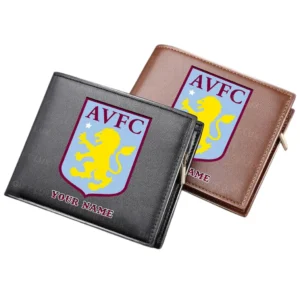 Aston Villa Horizontal Leather Wallet, All Over Print Horizontal Leather Wallet Aston Villa EPL4305072042 - Black
