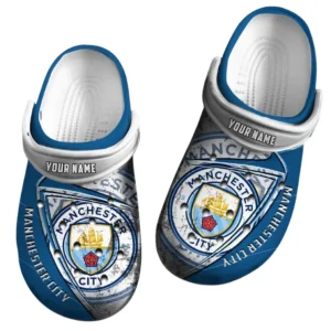 Manchester City Crocs, Gift For Manchester City Fan EPL74052521112 - White