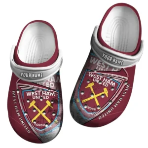 West Ham United Crocs, Gift For West Ham United Fan EPL74052521118 - White