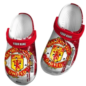Manchester Utd Crocs, Gift For Manchester Utd Fan EPL75052125224 - White