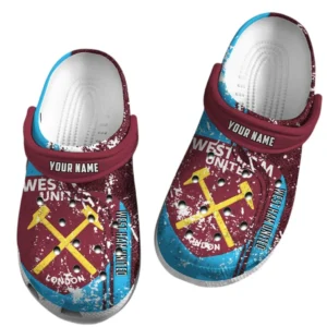 West Ham United Crocs, Gift For West Ham United Fan EPL75052125229 - White